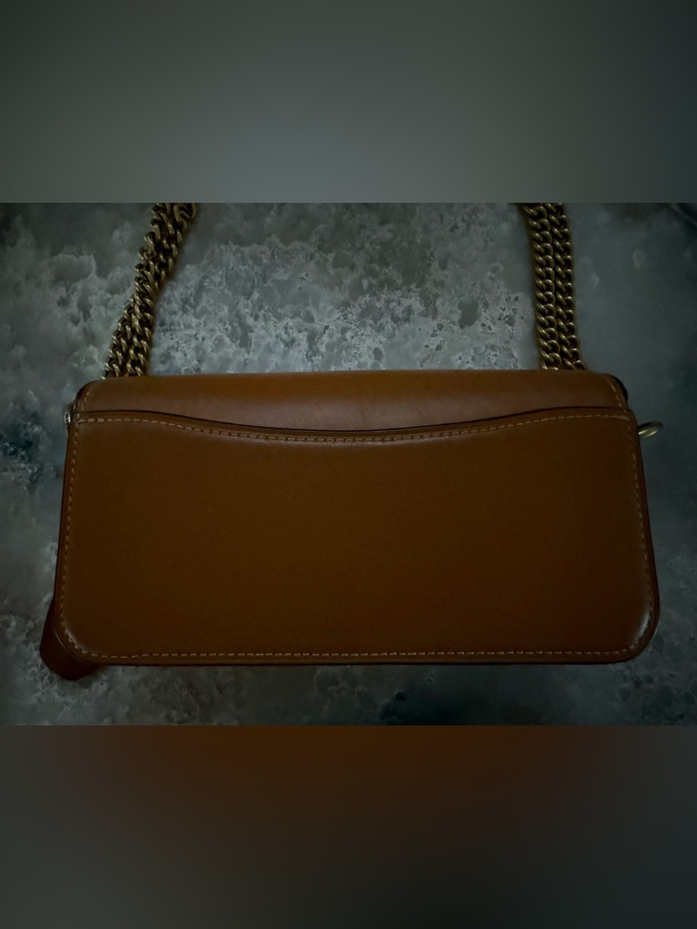 Coach Tan Leather Crossbody with Gold 'C' Turnlock - Picture 2 of 6